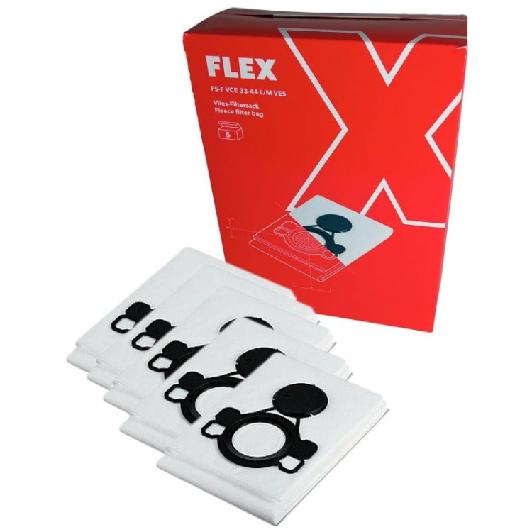 Flex 502227 Oryginalne Worki Filtrujące Do Odkurzacza Przemysłowego Flex S44 Vce 33/44 Flizelina