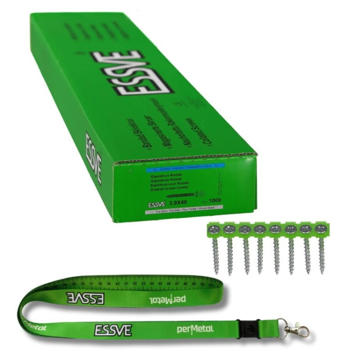 Wkręty do drewna stali na taśmie essve 3,9x40mm
