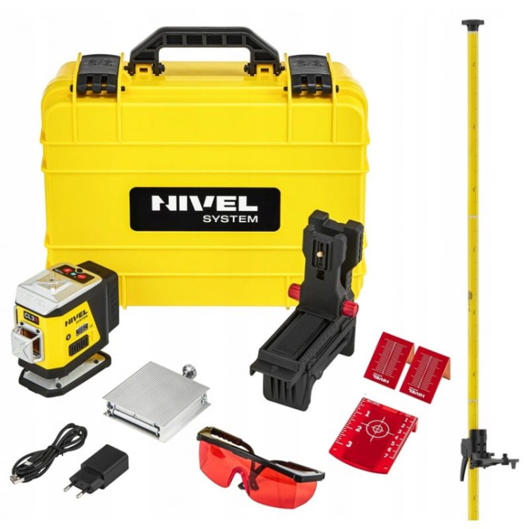 Nivel System CL3R laser krzyżowy 3x360 zestaw + tyczka