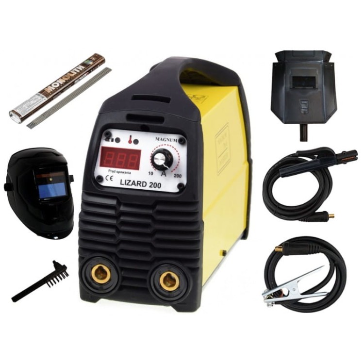 Magnum Lizard 200 II spawarka + elektrody + przyłbica