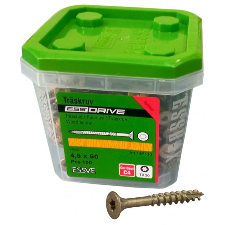 Wkręty do drewna essve 4,5 x 60mm 100szt  corrseal