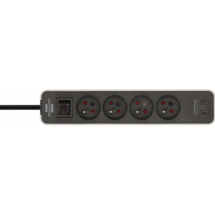 Brennenstuhl Listwa Zasilająca Z 2 Gniazdami Usb-c 4 Gniazda 1,5m