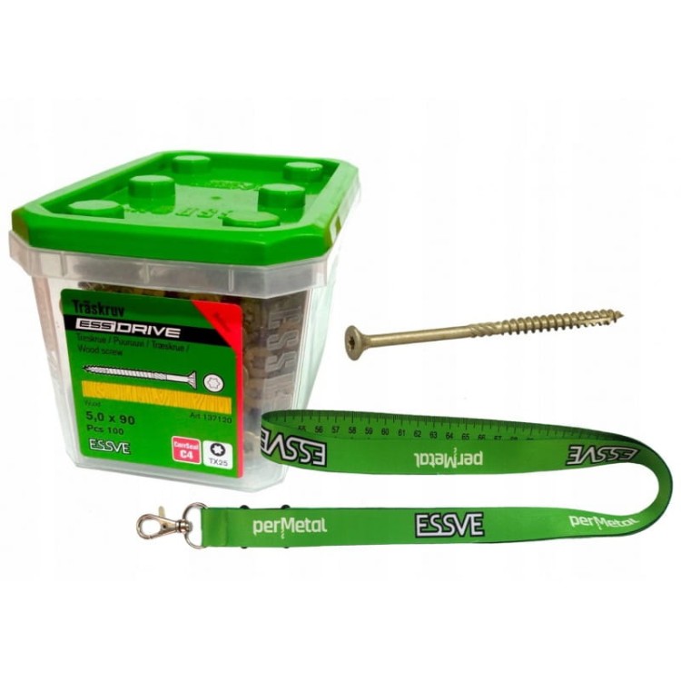 Wkręty do drewna T Essve 5x90mm X25 corrseal 100szt