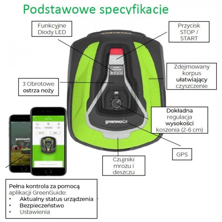 Greenworks optimow 15 GSM robot koszący