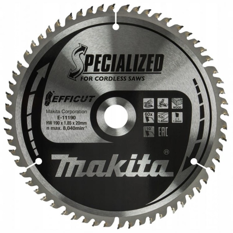 Makita Tarcza Do Drewna Tnąca Efficut 190x20mm 60z