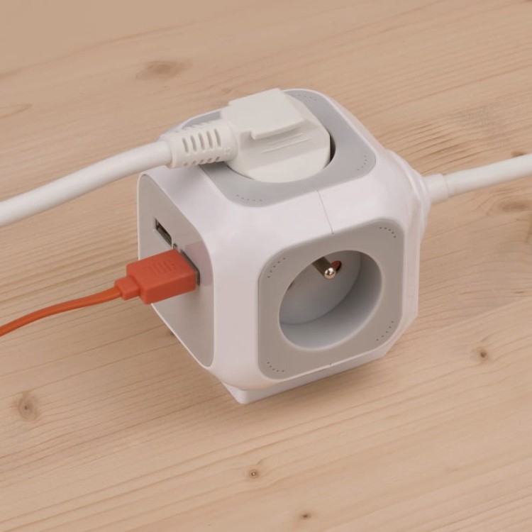 Brennenstuhl listwa zasilająca przedłużacz kostka 4 gniazda 2x usb 1,4m