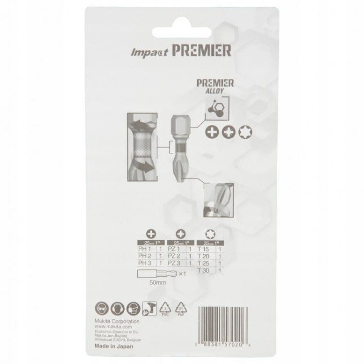 Makita E-03567 Zestaw Bity Końcówki Do Wkrętarki + Uchwyt Magnetyczny 11el.