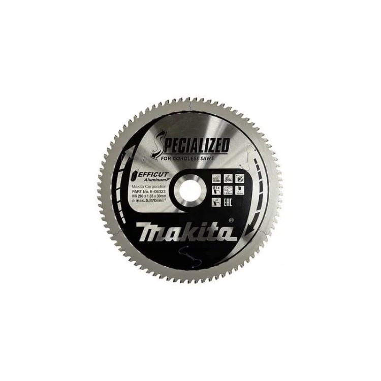 Makita e-06323 tarcza metalu efficut 260x30mm 81z do aluminium