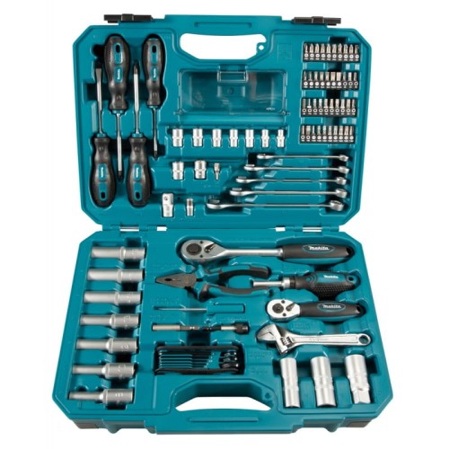 Makita e-08458 zestaw narzędzi osprzęt bity grzechotka nasadki 87szt