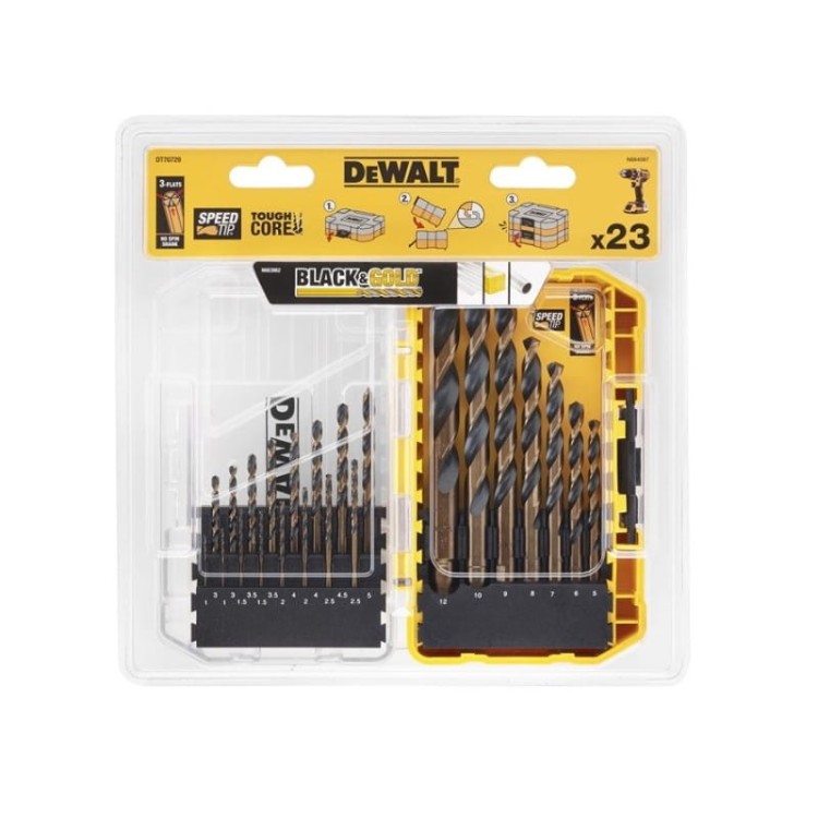 DeWalt DT70729-QZ zestaw 23 szt. wierteł do metalu