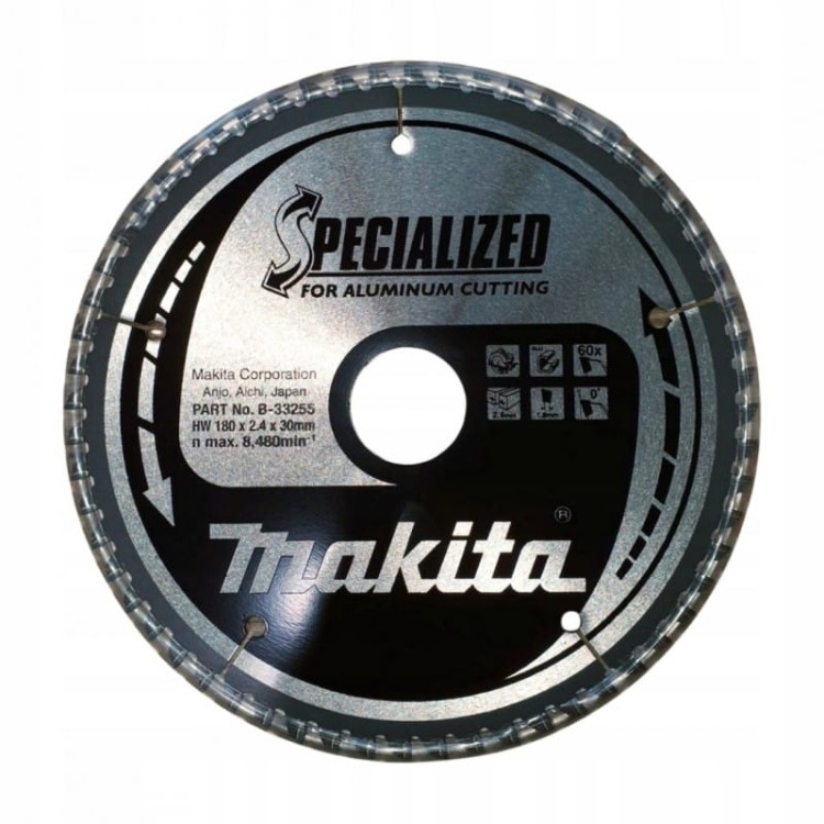 Makita b-33255 tarcza tnąca efficut specialized 180x30 60z aluminium