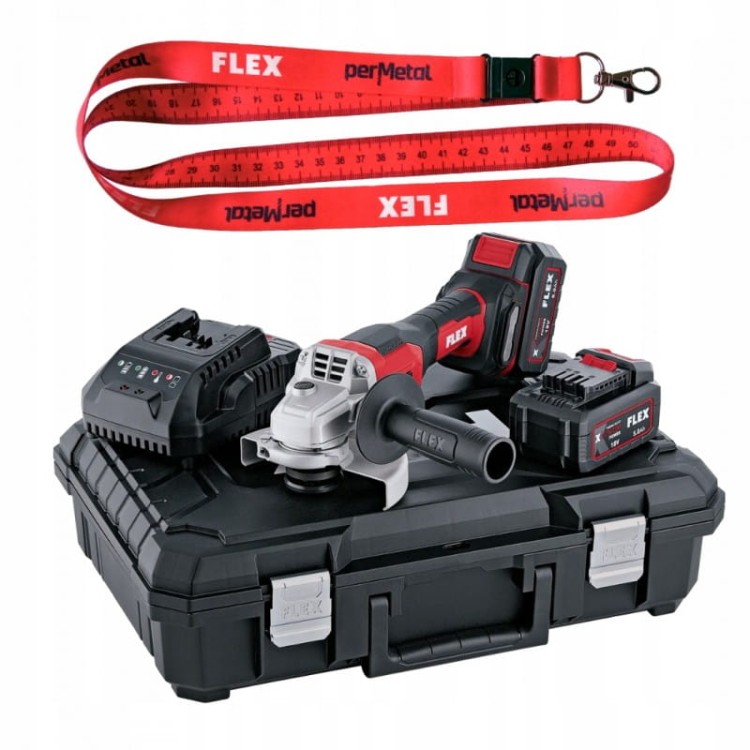 Flex szlifierka kątowa  akumulatorowa l 125 18.0-ec ld/5.0 set 125mm 2xaku 5.0ah 18v