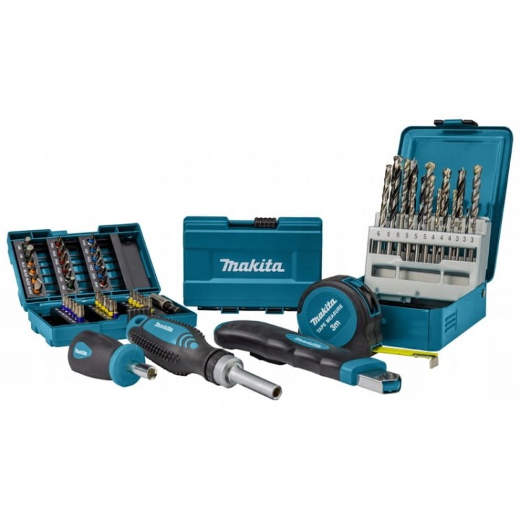 Makita b-49725 zestaw osprzętu bity i wiertła 96el w walizce makpac