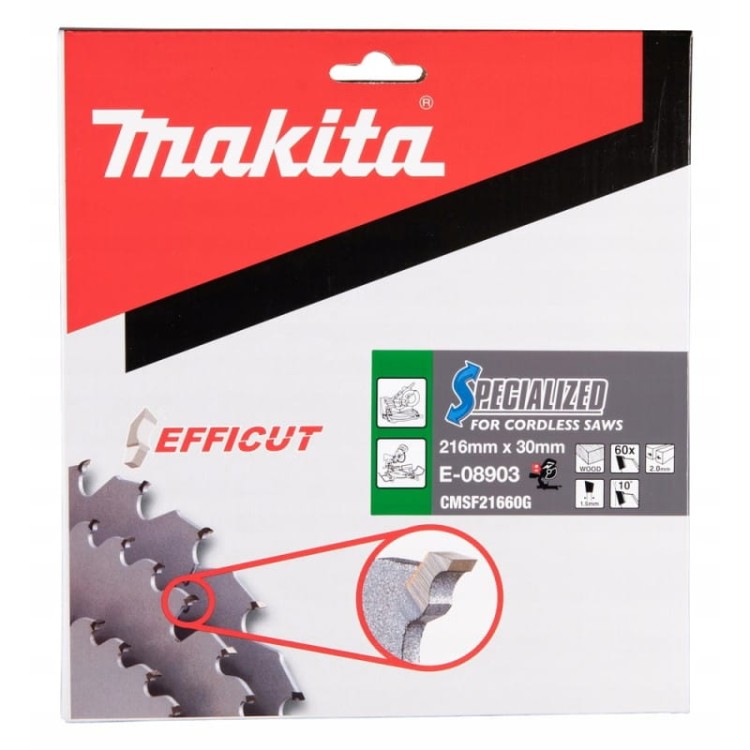 Makita E-08903 Tarcza Tnąca Makblade 216x30mm 60z Drewno