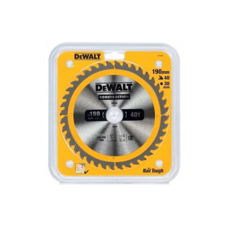 Dewalt DT1945 Tarcza piła do drewna 190x30 40Z