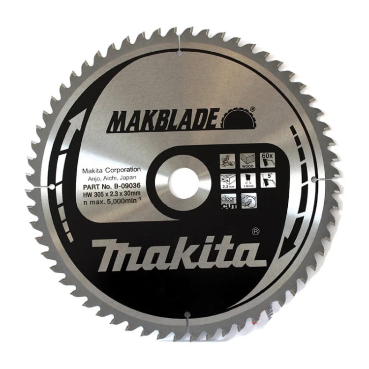 Makita b-09036 tarcza do cięcia drewna makblade 305x30mm 60 zębów