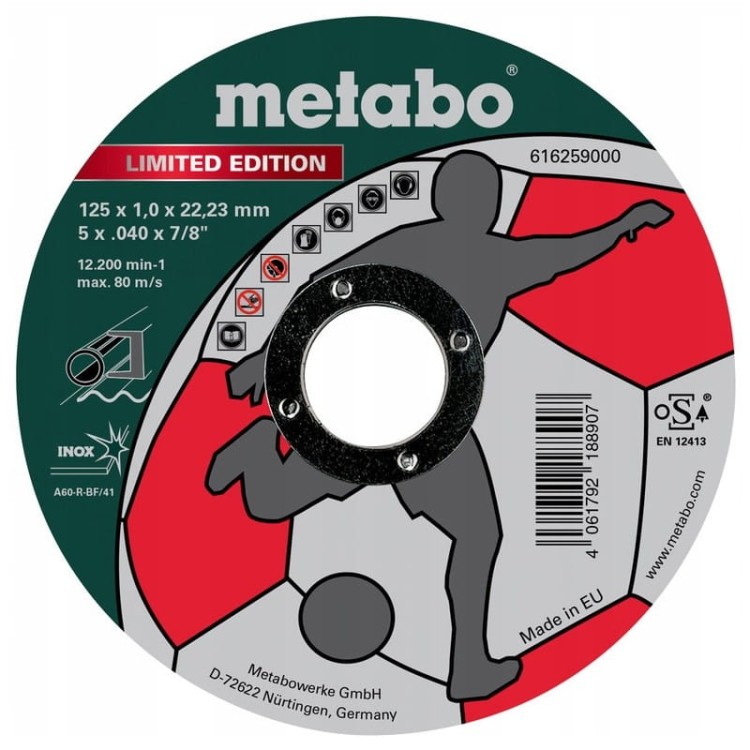 Metabo Tarcza Tnąca Inox Do Stali 125x1x22.2 X100