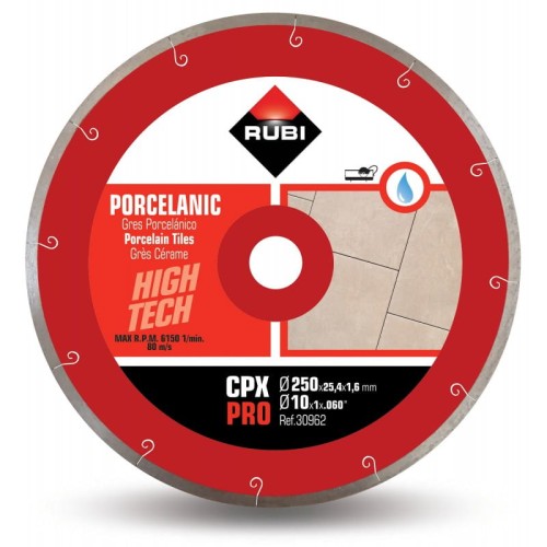Rubi 30962 tarcza diamentowa CPX 250mm na mokro do gresu