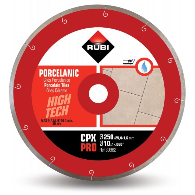 Rubi 30962 tarcza diamentowa CPX 250mm na mokro do gresu