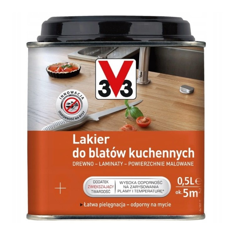 V33 lakier do blatów kuchennych 0,5l bezbarwny