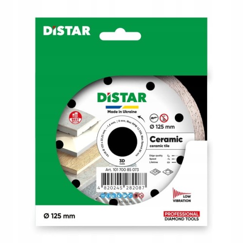 Distar Tarcza Diamentowa Ceramic Do Ceramiki I Gresu 125x1,4x8x22,23