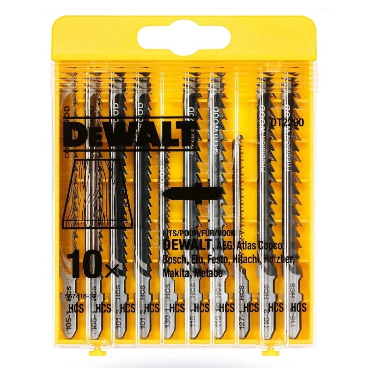 DeWalt DT2290-QZ zestaw 10 brzeszczotów do wyrzynarek