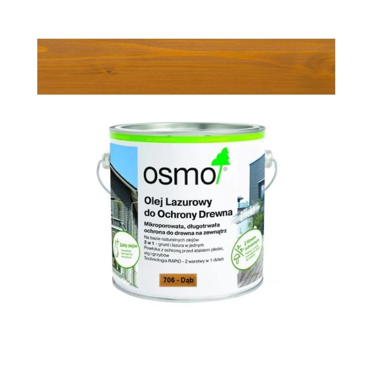Osmo olej lazurowy do ochrony drewna Dąb 2,5L