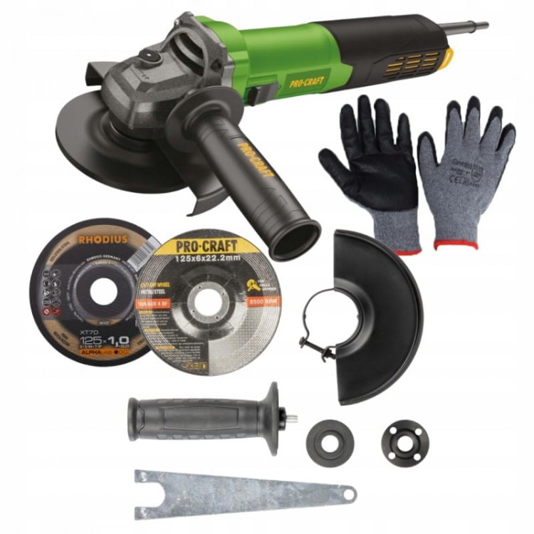 Procraft Pw2350 Szlifierka Kątowa 125mm1300w Bezszczotkowa Mocna