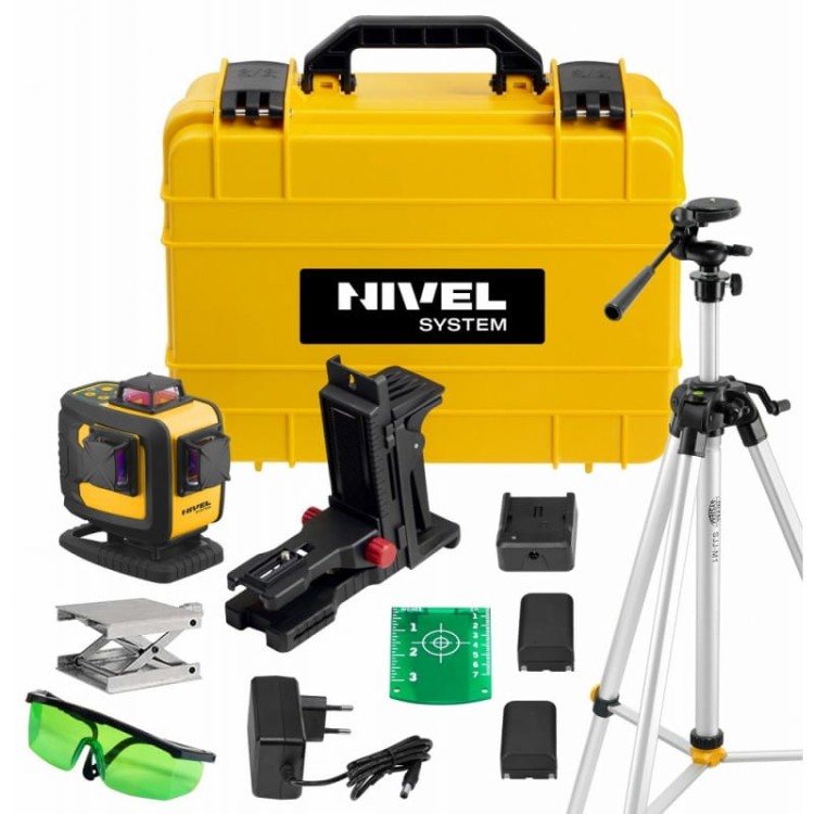 Nivel System CL4D-B niebieski laser krzyżowy + statyw