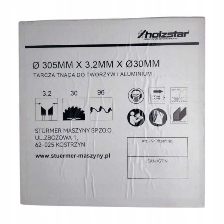 Holzstar Tarcza Tnąca Do Tworzyw I Aluminium Kgz305 - 96z 305x3,2x30mm