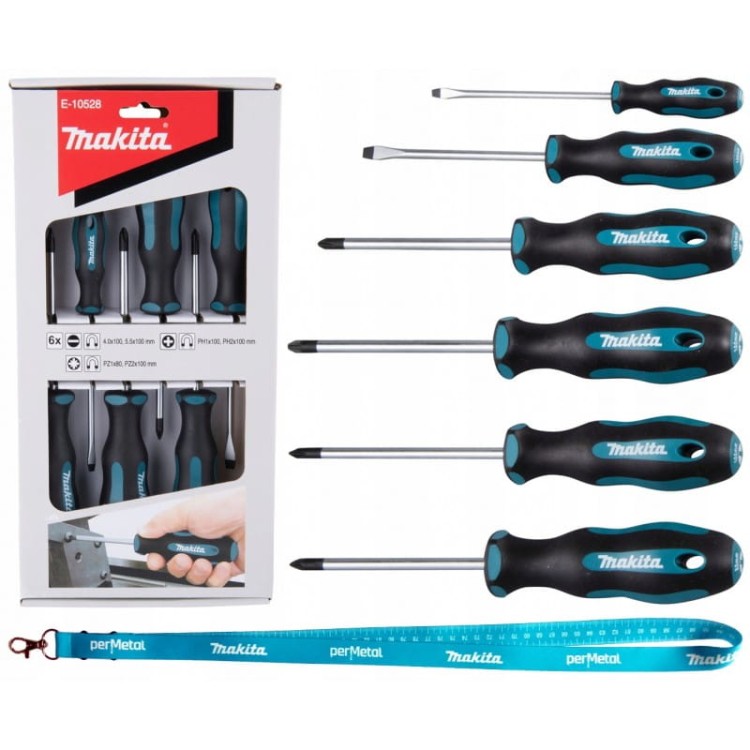Makita E-10528 Zestaw śrubokrętów wkrętaków PH PZ SL 6SZT