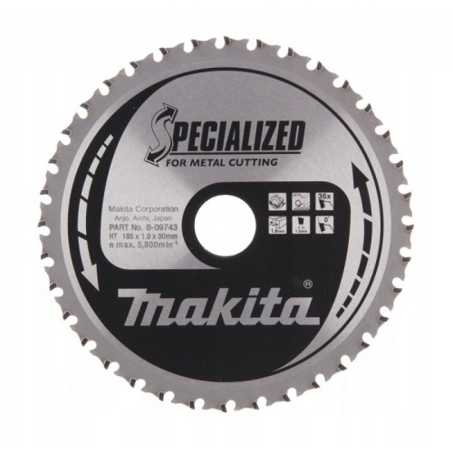 Makita tarcza do cięcia metalu specialized t.C.T, 185 x 30 mm, 36 z