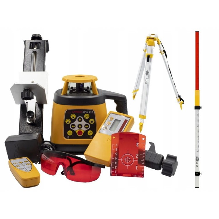 Niwelator Laserowy Laser Rotacyjny Lamigo Spin 210  Zestaw + Statyw Łata