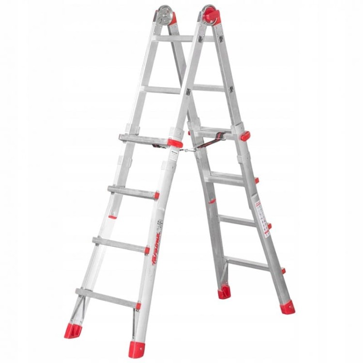 Drabina  aluminiowa drabina teleskopowa faraone teles.T4s  ze stabilizatorami 8+8 stopni 150kg