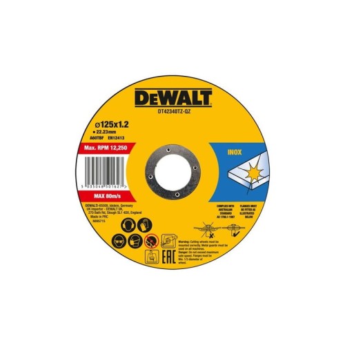 DeWalt DT42340TZ-QZ 10 tarcz 125 do stali nierdzewnej INOX