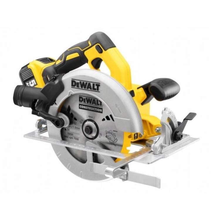 DeWalt DCS570P2 pilarka tarczowa 184 mm widok boczny