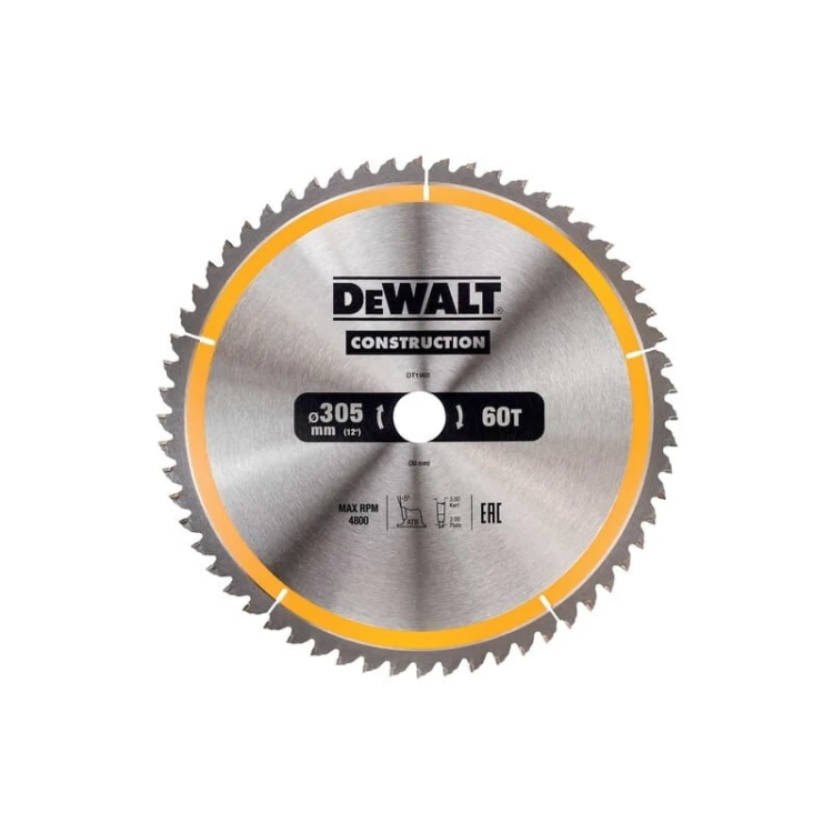 DeWalt DT1960-QZ tarcza do drewna 305x30x3,0mm
