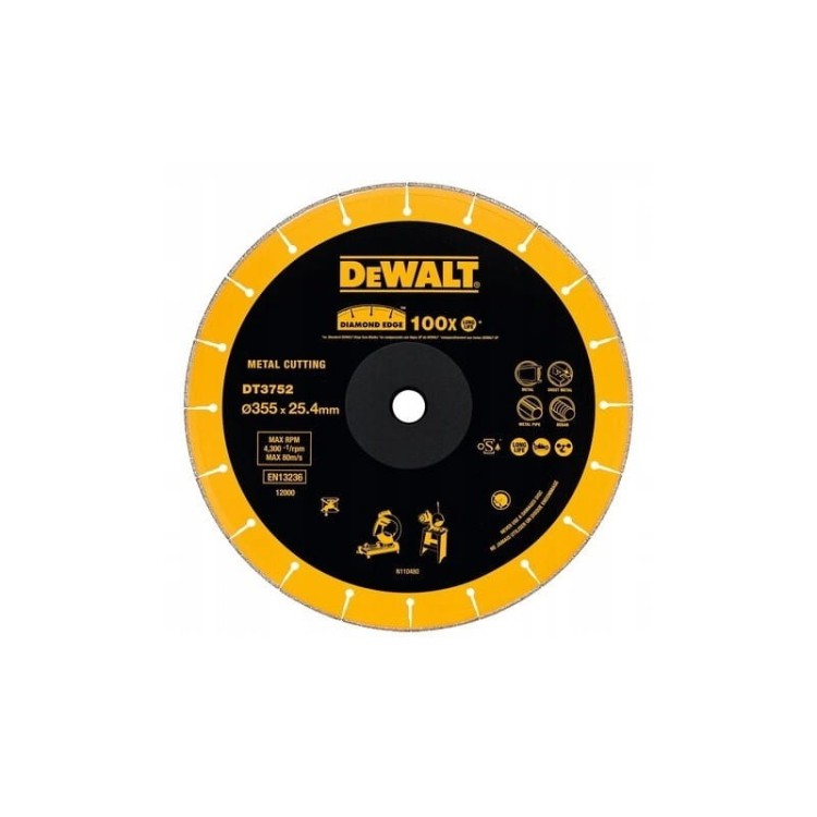 Dewalt DT3752 Tarcza diamentowa do metalu 355x25,4