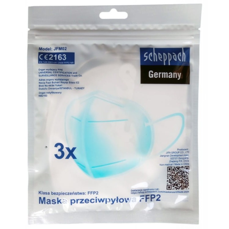 Maska ochronna FFP2 Scheppach - zestaw 3szt