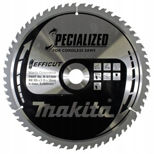 Makita b-67309 tarcza tnąca efficut 305 x 30mm 60z drewno