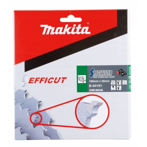 Makita b-64191 tarcza tnąca efficut 190x30mm 24z drewno