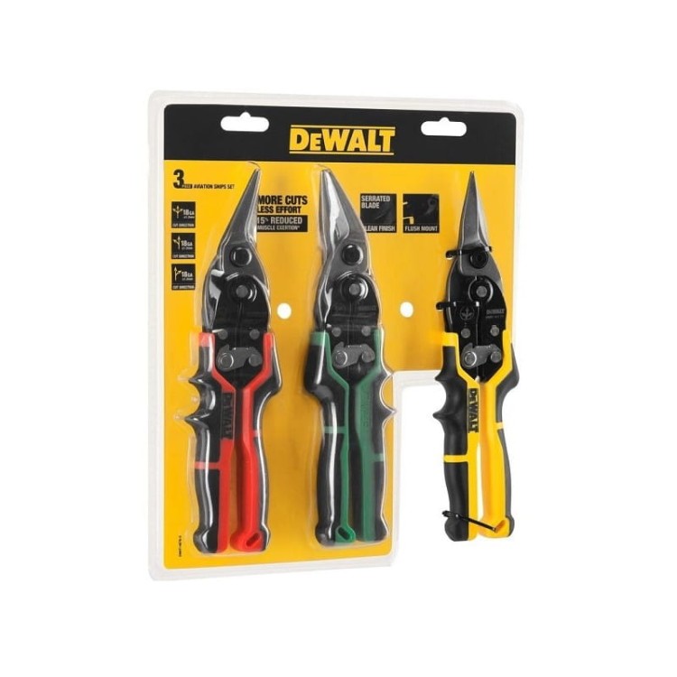 DeWalt DWHT14676-0 zestaw 3 szt. ręcznych nożyc do cięcia blachy
