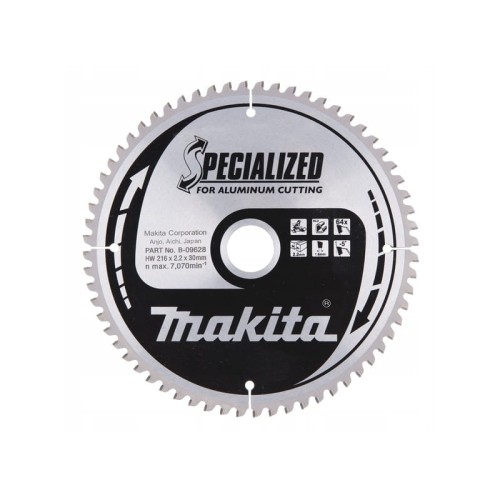 Makita b-09628 tarcza do cięcia metalu specialized t.C.T, 216 x 30 mm, 64 zęby