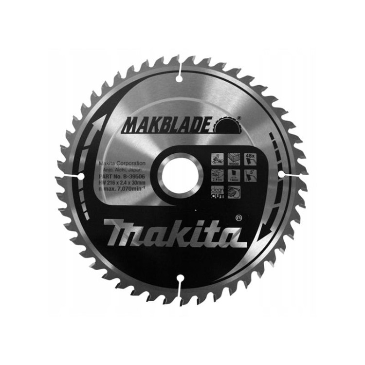 Makita b-39506 tarcza do drewna makblade t.C.T, 216 x 30 mm, 48 z