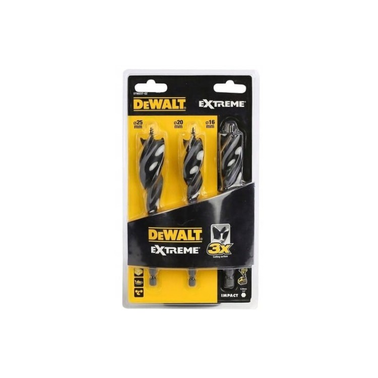 Dewalt DT90237  Wiertła Do Drewna Zestaw 3 Szt.