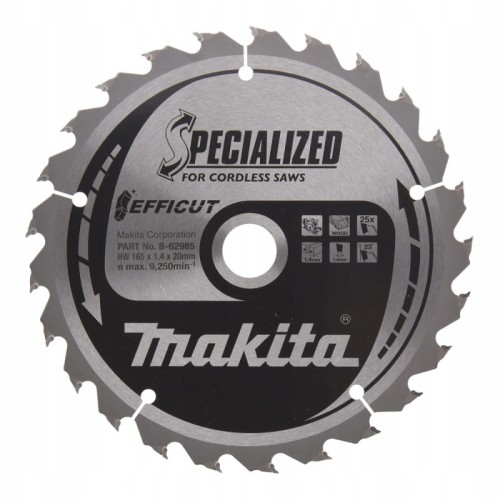 Makita b-62985 tarcza tnąca efficut 165x20 25z drewno