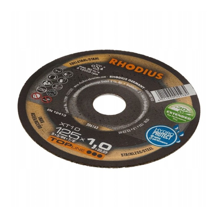 Rhodius 206163 tarcza do cięcia metalu 125x1,0 xt10 topline