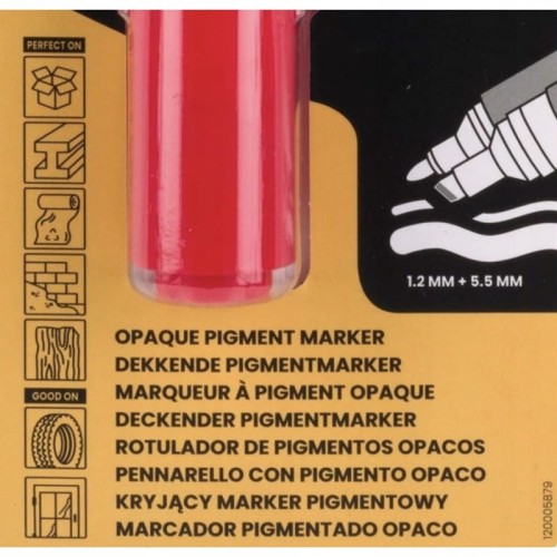 Sakura marker paermapaque dual point czerwony do metalu ceramiki drewna