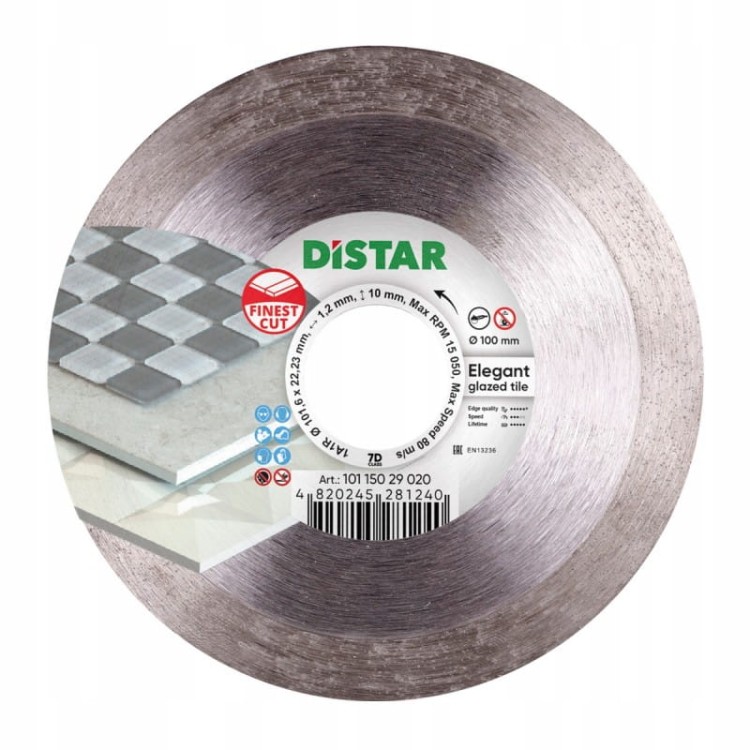 Distar Tarcza Diamentowa Elegant Do Ceramiki 101,6x1,2x10