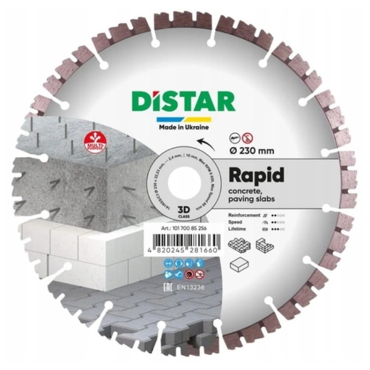 Distar Tarcza Diamentowa Do Granitu  i Betonu Rapid 230x2,4/1,5x10x22,23